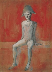 Sitzender Harlekin, 1905